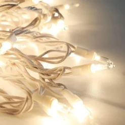 100 White Wire Christmas Lights Set -Holiday Decor Store 100 Clear White Wire Christmas Light Set 2 result 600x600 1