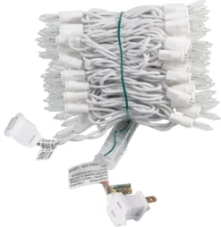 100 White Wire Christmas Lights Set -Holiday Decor Store 100 Clear White Wire Christmas Light Set 5 result 600x618 1