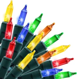 100 LED Multi Color Christmas Lights 19.35ft -Holiday Decor Store 100 Count Multi Color Christmas Lights 3 result 600x615 1