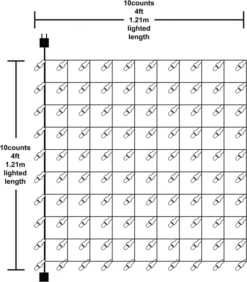 100 Warm White Christmas Net Lights Decoration 4x4ft -Holiday Decor Store 100 Incandescent Warm White Christmas Net Lights Decoration 5 result 600x684 1