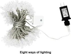 100 LED Snowflake Christmas Lights 35.9ft -Holiday Decor Store 100 LED Christmas Snowflake String Lights 6 result result 600x459 1