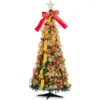 3.33ft 100 Lights Collapsible Christmas Tree Decorated