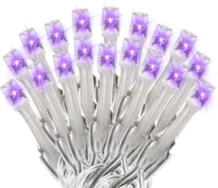 100 LED Purple Christmas Light 9.84ft -Holiday Decor Store 100 count LED Christmas Light Purple 3 600x517 1