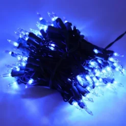 100 LED Blue Led Christmas Lights Decoration -Holiday Decor Store 100 count LED Christmas Lights Blue 4 result 600x600 1