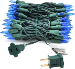 100 LED Blue Led Christmas Lights Decoration -Holiday Decor Store 100 count LED Christmas Lights Blue 6 result 600x549 1