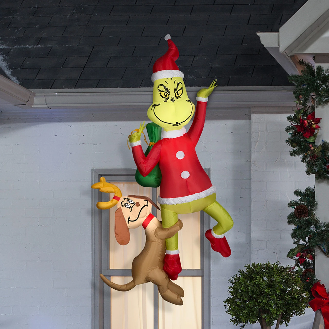 6' Airblown Hanging Grinch With Max Inflatable Christmas Dr Seuss Yard Decor Outdoor Decoration 1 6' Airblown Hanging Grinch With Max Inflatable Christmas Dr Seuss Yard Decor Outdoor Decoration