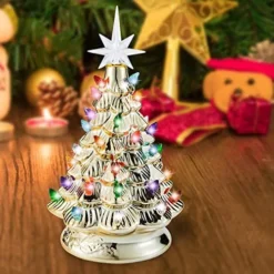 12in Prelit Tabletop Gold Ceramic Christmas Tree -Holiday Decor Store 12 Gold Ceramic Christmas Tree 3 result
