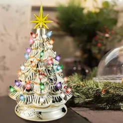 12in Prelit Tabletop Gold Ceramic Christmas Tree -Holiday Decor Store 12 Gold Ceramic Christmas Tree 4 result