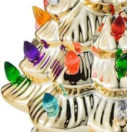 12in Prelit Tabletop Gold Ceramic Christmas Tree -Holiday Decor Store 12 Gold Ceramic Christmas Tree 5 result