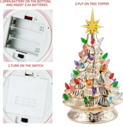 12in Prelit Tabletop Gold Ceramic Christmas Tree -Holiday Decor Store 12 Gold Ceramic Christmas Tree 6 result 600x620 1