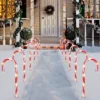 12pcs Christmas Candy Cane Pathway Lights Markers 12in
