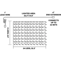 144 LED Warm White Led Christmas Net Lights -Holiday Decor Store 144 LED Warm White Christmas Net Lights 1