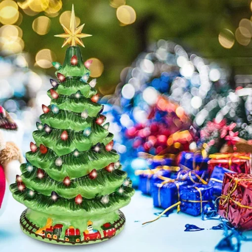 Ceramic Christmas Tree With Train 15in -Holiday Decor Store 15 Ceramic Christmas Tree with Train 1 result 600x600 1