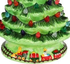 Ceramic Christmas Tree With Train 15in -Holiday Decor Store 15 Ceramic Christmas Tree with Train 5 result 600x544 1