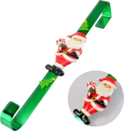Christmas Metal Wreath Hanger With Santa Claus Icon 15in -Holiday Decor Store 15 Christmas Metal Wreath Hanger with Santa Claus Icon 3 result 600x634 1