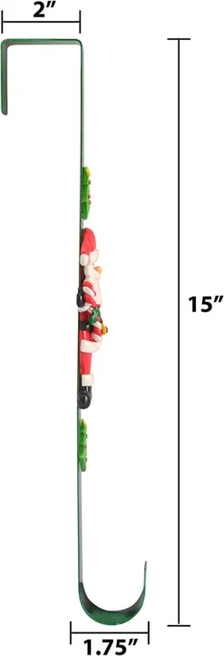 Christmas Metal Wreath Hanger With Santa Claus Icon 15in -Holiday Decor Store 15 Christmas Metal Wreath Hanger with Santa Claus Icon 4 result