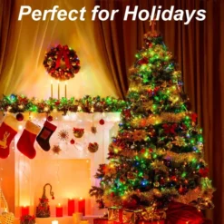 150 LED Clear Wire String Lights 53.98ft -Holiday Decor Store 150 Multicolor LED Clear Wire String Lights 7 result 600x600 1