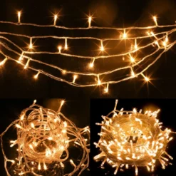 150 LED Warm White Clear Wire String Lights 59.38ft -Holiday Decor Store 150 Warm White LED Clear Wire String Lights 3 result 600x600 1