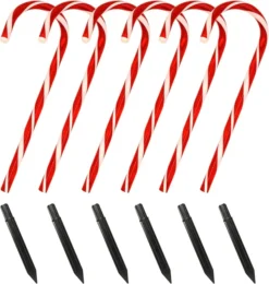 6pcs Warm White Christmas Candy Cane Pathway Markers 17in -Holiday Decor Store 17 Christmas Candy Cane Pathway Markers 5 result 600x631 1