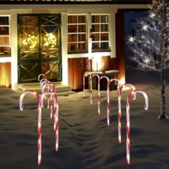 12pcs Red Light Up Candy Cane Pathway Markers 17in 11 12pcs Red Light Up Candy Cane Pathway Markers 17in -Holiday Decor Store 17 Christmas Candy Cane Pathway Markers Lights 12 Packs Thick Red 6 result 600x600 1