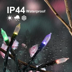 50 LED Multicolor Led Green Wire String Lights 17.3ft -Holiday Decor Store 17.3ft Christmas Multicolor 50 LED Green Wire String Lights 3 result 600x600 1