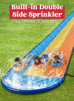 18ft Triple Lanes Slip Slide And 3 Boogie Boards 10 18ft Triple Lanes Slip Slide And 3 Boogie Boards -Holiday Decor Store 18ft Triple Lanes Slip Slide and 3 Boogie Boards 5 result 600x818 1
