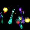 LED Snowflake/Icicle Shape Multicolor Solar String Lights 19.7ft