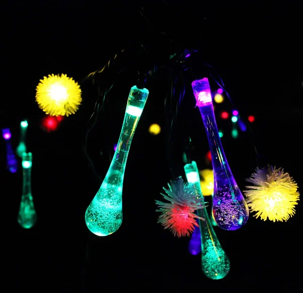LED Snowflake/Icicle Shape Multicolor Solar String Lights 19.7ft 1 LED Snowflake/Icicle Shape Multicolor Solar String Lights 19.7ft