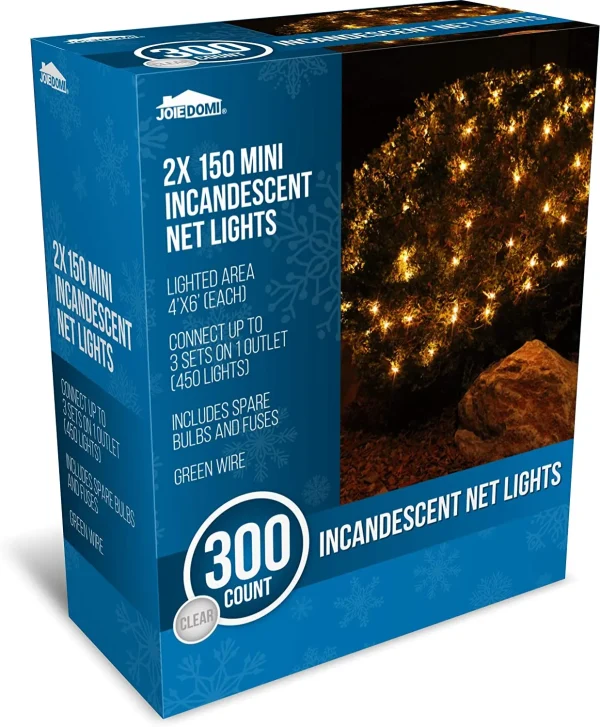 2x150 Net Lights Warm White Decoration 4x6ft 2 2x150 Net Lights Warm White Decoration 4x6ft - Image 2