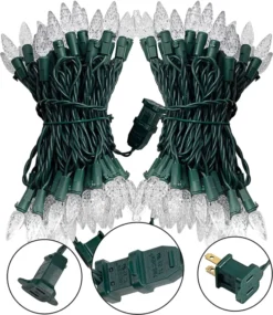 2x70 C6 LED Warm White Led String Lights -Holiday Decor Store 2 x 70 LED C6 Christmas String Lights 5 result 600x693 1