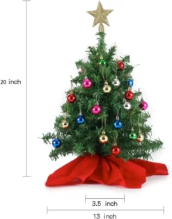 Pre Lit LED Table Top Mini Christmas Tree 20in -Holiday Decor Store 20 Tabletop Mini Christmas Tree Set 5 result 600x764 1