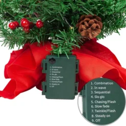 LED Warm White Tabletop Prelit Mini Christmas Tree 22in -Holiday Decor Store 22 Prelit Tabletop Christmas Tree with Holy Leaves amp Pine Cones 6 result 600x600 1