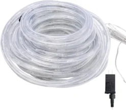 240 LED Warm White Led Rope Lights Strip Lights 33ft -Holiday Decor Store 240 LED Rope Lights 33FT Warm White Strip Lights 6 result 600x527 1