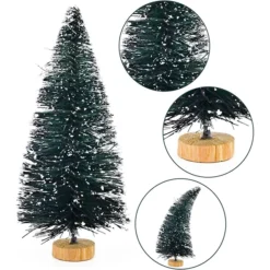 24pcs Mini Snow Frosted Artificial Christmas Trees 7 24pcs Mini Snow Frosted Artificial Christmas Trees -Holiday Decor Store 24Pcs Artificial Mini Christmas Trees 1
