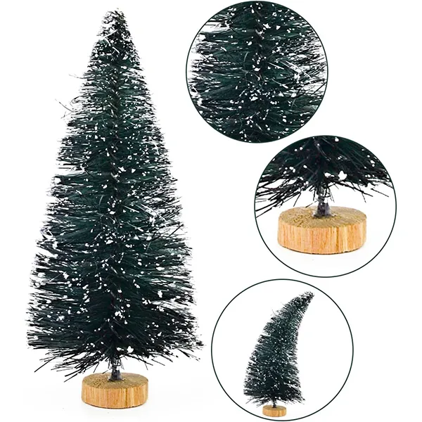 24pcs Mini Snow Frosted Artificial Christmas Trees 2 24pcs Mini Snow Frosted Artificial Christmas Trees - Image 2