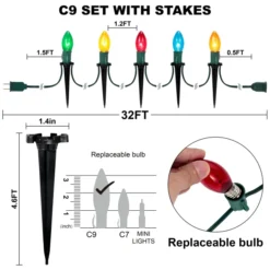 24pcs Multicolor Christmas Pathway Marker String Lights -Holiday Decor Store 24Pcs Christmas Multicolored Pathway Marker String Lights 3 result 600x600 1