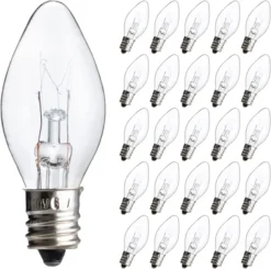 25pcs C7 Christmas Replacement Light Bulb -Holiday Decor Store 25 Pcs C7 Incandescent Bulb 3 result 600x596 1