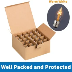 25pcs C7 Christmas Replacement Light Bulb -Holiday Decor Store 25 Pcs C7 Incandescent Bulb 5 result 600x595 1