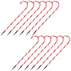 12pcs Thin Red Candy Cane Christmas Pathway Lights 28in 8 12pcs Thin Red Candy Cane Christmas Pathway Lights 28in -Holiday Decor Store 28 Christmas Candy Cane Pathway Marker thin red 3 result 600x600 1