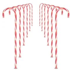 12pcs Thin Red Candy Cane Christmas Pathway Lights 28in 10 12pcs Thin Red Candy Cane Christmas Pathway Lights 28in -Holiday Decor Store 28 Christmas Candy Cane Pathway Marker thin red 5 result 600x600 1