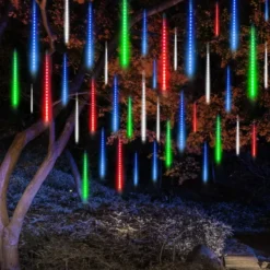 2x 8 Tubes (12in) Meteor Shower Rain Lights, Multicolor -Holiday Decor Store 288 LED Meteor Shower Rain Lights 8 Tubes 30cm Multicolor 6 result 1 600x600 1