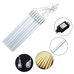 Holiday Decor Store -Holiday Decor Store 288 LED Meteor Shower Rain Lights 8 Tubes 30cm Warm White 2 result 600x600 1