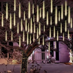 3x 8 Tubes (12in) Christmas Meteor Shower Rain Lights, Warm White -Holiday Decor Store 288 LED Meteor Shower Rain Lights 8 Tubes 30cm Warm White 6 result 600x600 1