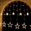 12pcs 138 LED Warm White Stars Fairy String Lights