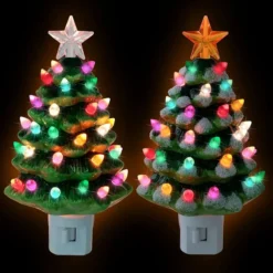2 Packs Ceramic Christmas Tree Night Light -Holiday Decor Store 2Pcs Ceramic Christmas Tree Night Light 6 result 600x600 1