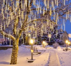 2 X 8 Tubes (12in) Christmas Icicle String Lights, Warm White -Holiday Decor Store 2Pcs Christmas Icicle String Lights Warm White 5 600x558 1