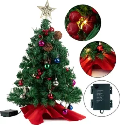 2pcs 50 LED Mini Tabletop Christmas Tree Prelit 24in -Holiday Decor Store 2Pcs Prelit Tabletop Christmas Tree 24in 1 1 600x627 1