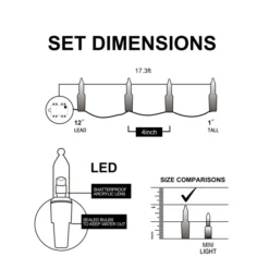 2x50 LED Multicolor Led Green Wire String Lights 17.3ft -Holiday Decor Store 2x50 Multicolor LED Green Wire String Lights 5 result 600x600 1