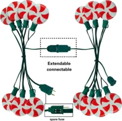 2x7 Christmas Lollipop Pathway String Lights -Holiday Decor Store 2x7 Christmas Lollipop Pathway String Lights 5 600x595 1