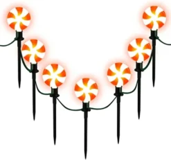 2x7 Christmas Lollipop Pathway String Lights -Holiday Decor Store 2x7 Christmas Lollipop Pathway String Lights 6 600x562 1